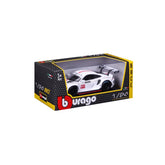 18-28013 Bburago Race - Porsche 911 RSR GT, bianca - Scala 1:24